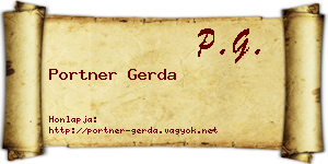 Portner Gerda névjegykártya